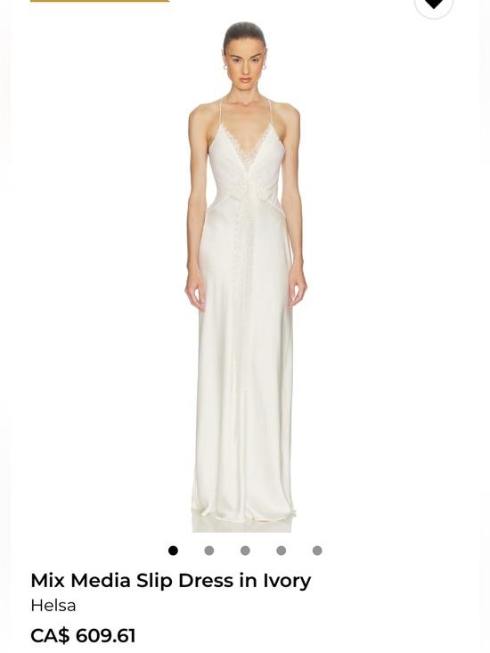 Helsa Dresses & Skirts - HELSA Mix Media Slip Dress in Ivory